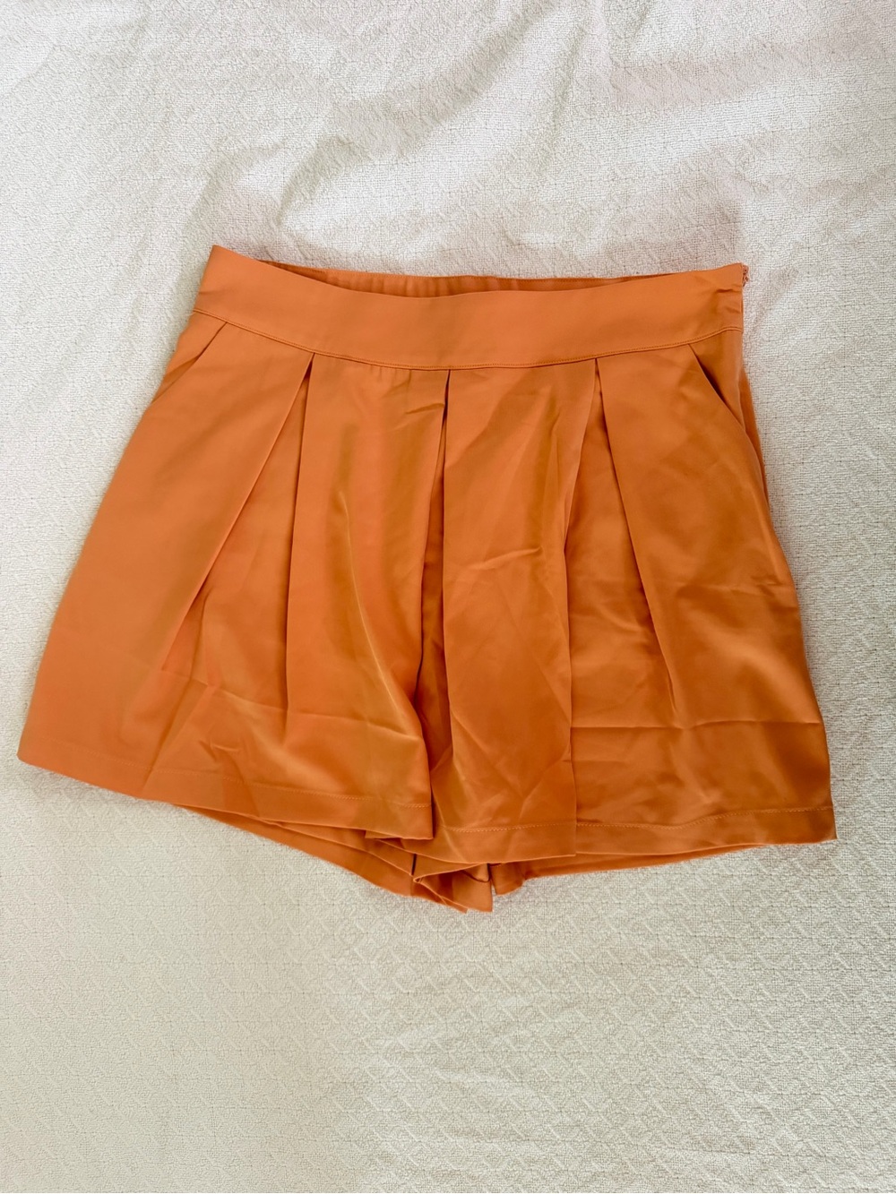 DAVI & DANI Peach Orange Pleated High-Rise Skort NWT